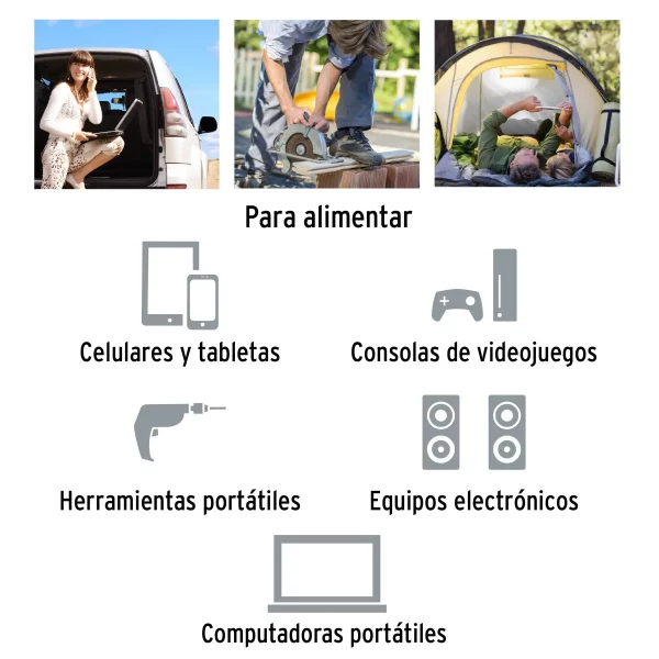 Inversor De Corriente De 1200 Wats Con Puertos USB Truper - Image 2