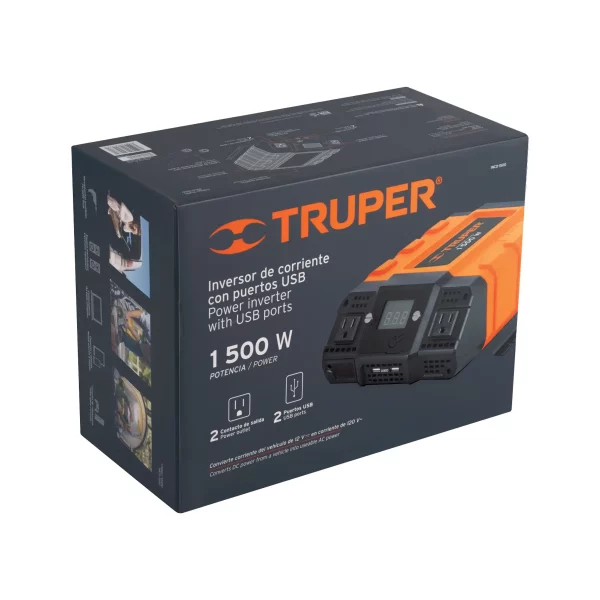 Inversor De Corriente De 1500 Wats Con Puerto USB, Truper - Image 5