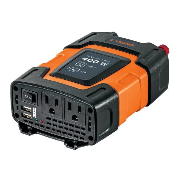 Inversor De Corriente De 400 W Con Puertos USB, Truper