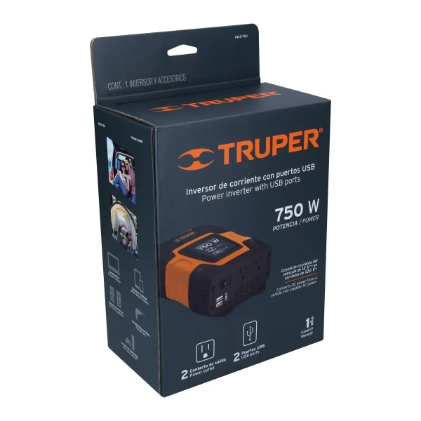 Inversor De Corriente De 750 W Con Puertos Usb, Truper - Image 5