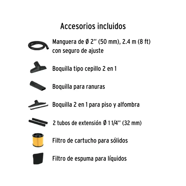 Aspiradora De Sólidos Y Líquidos De 5 Gal En Acero Inox - Image 5