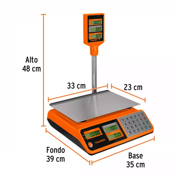 Báscula Electrónica Multifunciones Con Torreta 40 Kg, Truper - Image 7