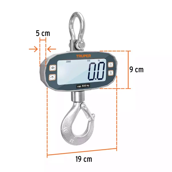 Báscula Electrónica Colgante, 500 Kg, Truper - Image 5