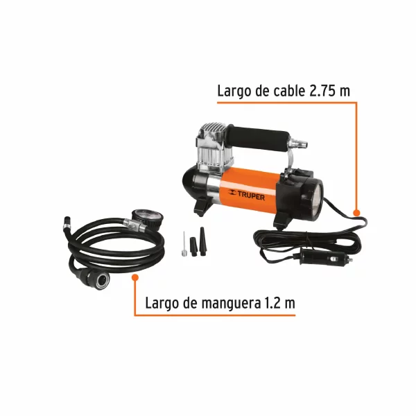 Compresor De Aire 12 V Portátil, Para Auto, Incluye Maletín - Image 4