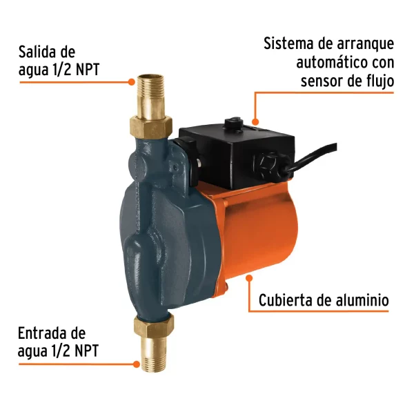 Bomba Presurizadora 1/6 HP, Truper - Image 6